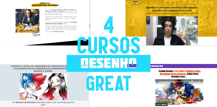 Como Desenhar 4 Cursos De Desenho Animes Personagens Mangás Quadrinhos