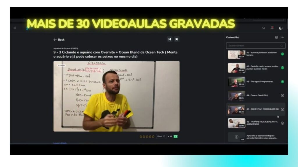 aulas de aquario curso